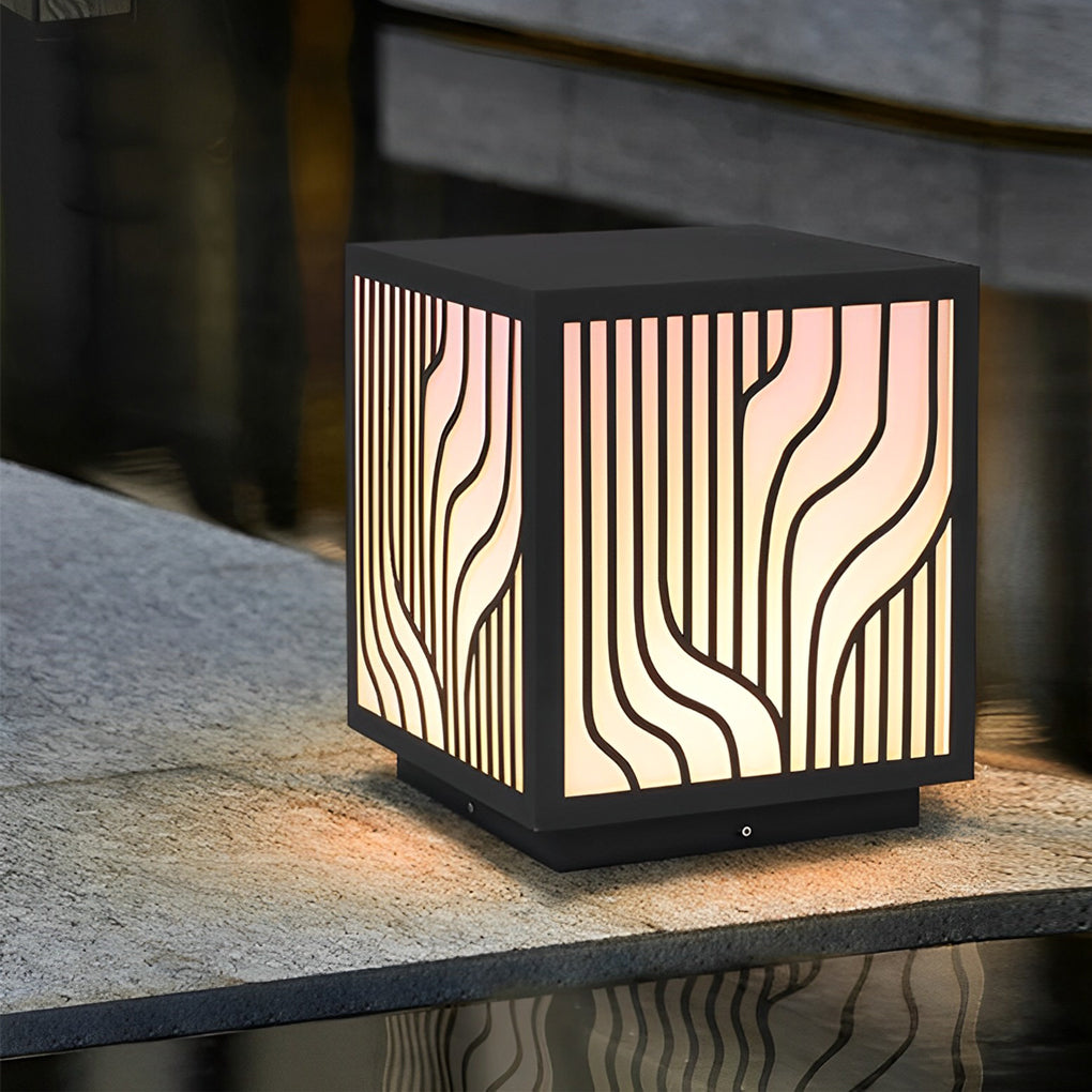 Square Modern Outdoor Fence Post Light Li002172