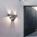 V Shaped Waterproof Led Black Modern Outdoor Wall Lamp