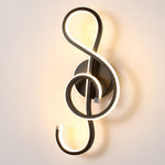 Musical Note Shaped Electroplated Wall Sconce