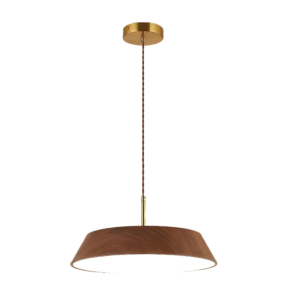 15 74 Inch Round Wood Japanese Style Led Pendant Light