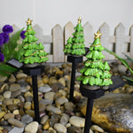 Solar LED Christmas Tree Lawn Light – Waterproof Resin Garden Sculpture