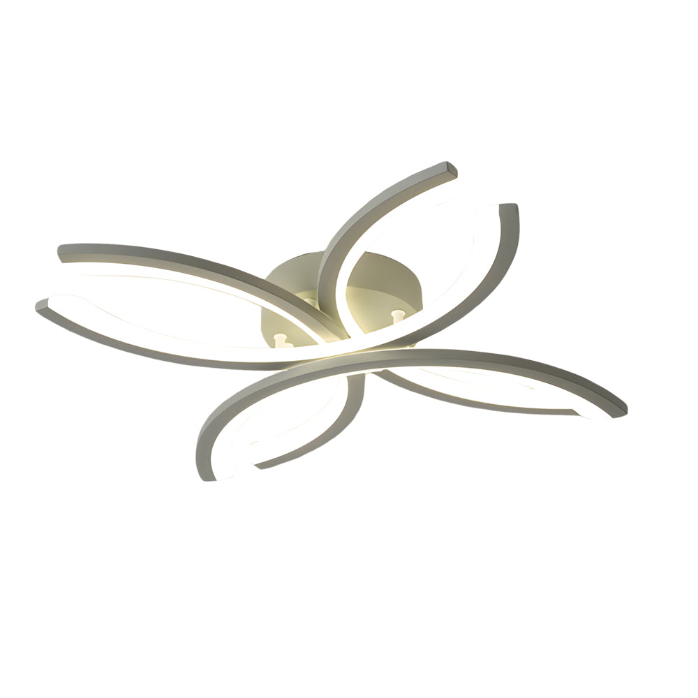 Led Flush Mount Flower Shaped Acrylic Ceiling Light White Gray Ceiling Lighting Fixture For Living Room