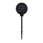 Modern Circular Black Solar LED Lawn Light for Garden Pathways