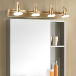 3 4 Lights 180 Adjustable Electroplated Metal Led Vanity Light