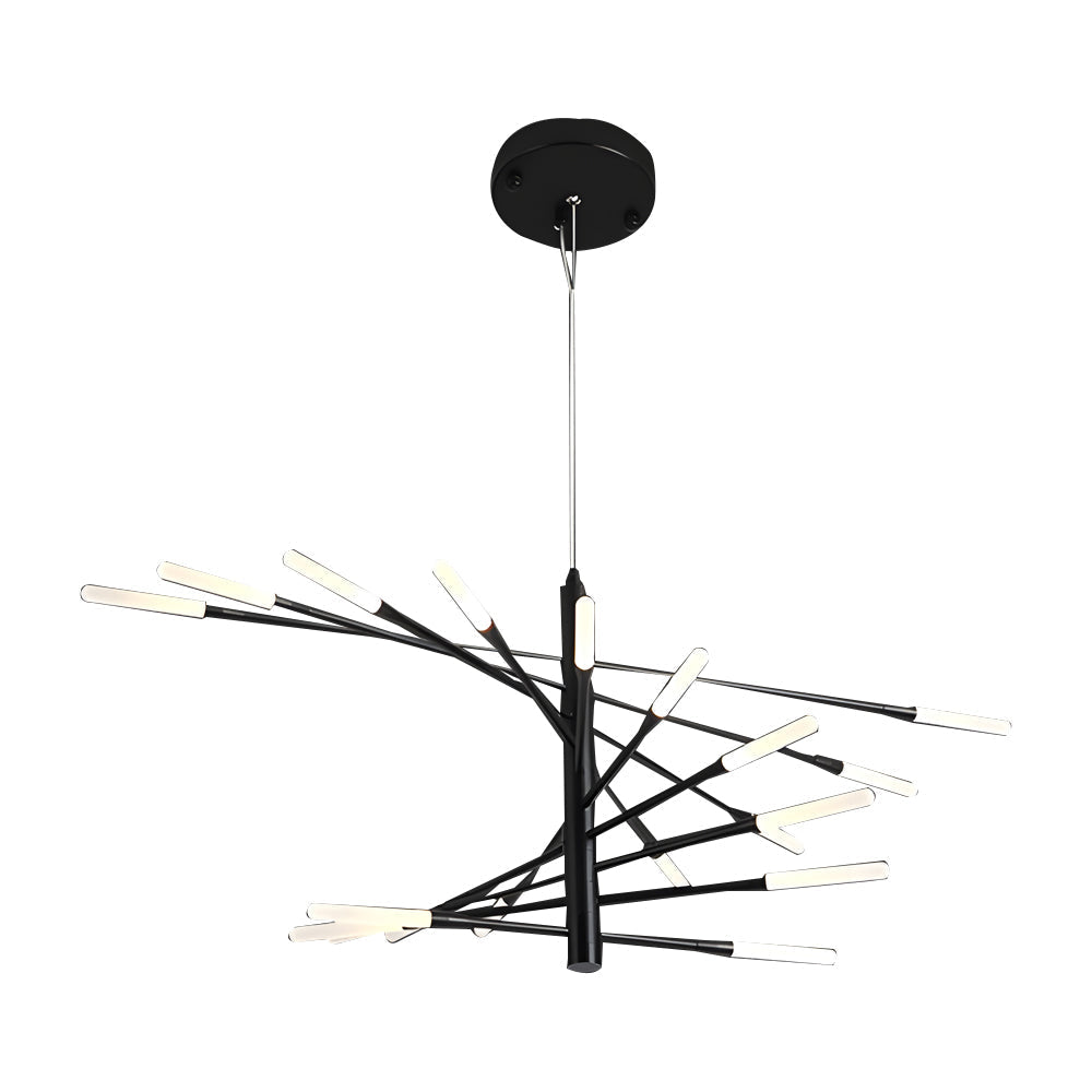 Aurelia Spiral LED Chandelier in Gold or Black