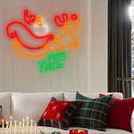 Festive LED Neon Reindeer Wall Art – Modern Christmas Glow