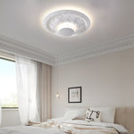 19 7 Inch Round Gypsum Relief Dimmable Led Flush Ceiling Light