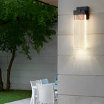 Rectangular Bubble Crystal Outdoor Wall Lamp Li002108