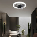 12 2 In Low Profile 7 Blades Led Flush Mount Ceiling Fan