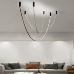 Flexible Long Leather Belts Pendant Light Ha082620