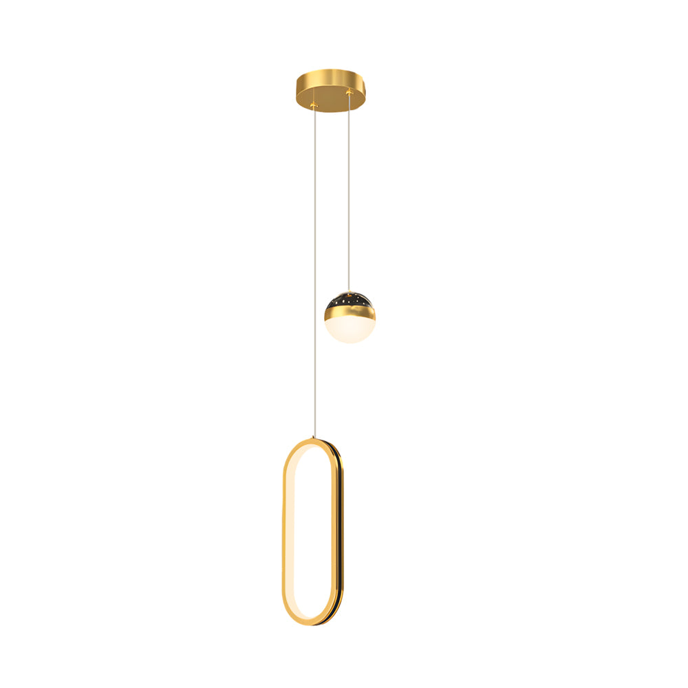 Round Oval Rings 3 Step Dimming Led Starry Projection Modern Pendant Lights