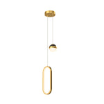 Round Oval Rings 3 Step Dimming Led Starry Projection Modern Pendant Lights