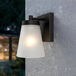 1 Light Glass Waterproof Sensor Outdoor Wall Sconce