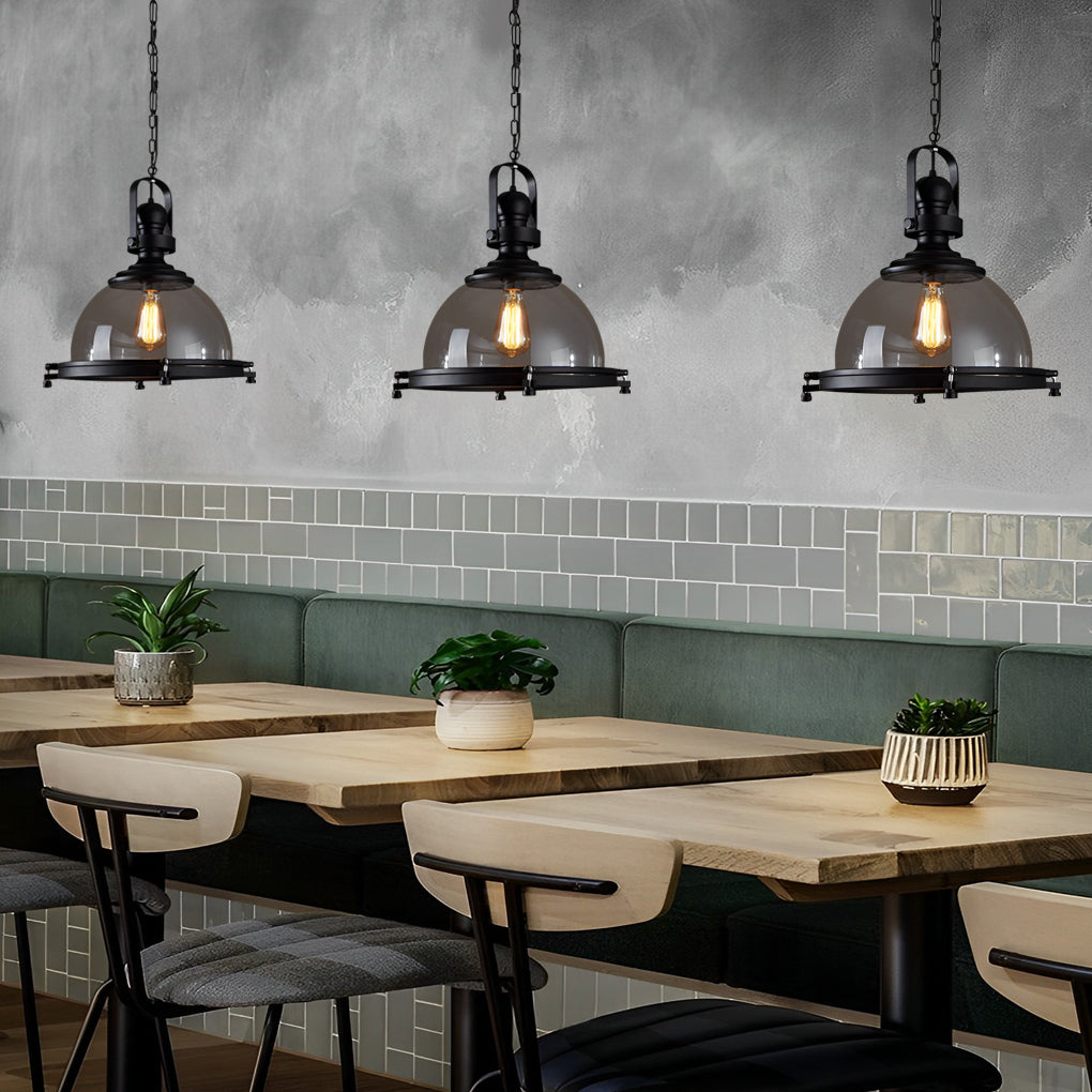Semicircular Industrial Style Pendant Light Ha080497