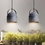 Cement Cylinder Pendant Light 1 Light Concrete Hanging Light In Gray White Black