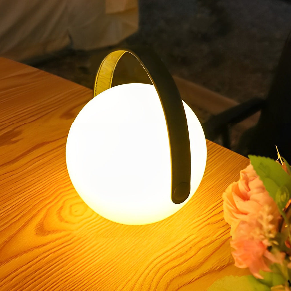 6 Inch Portable Rgb Sphere Table Lamp Colorful Ambient Lights