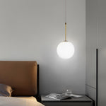 Modern 1 3 Light White Glass Globe Island Pendant Light In Gold Finish