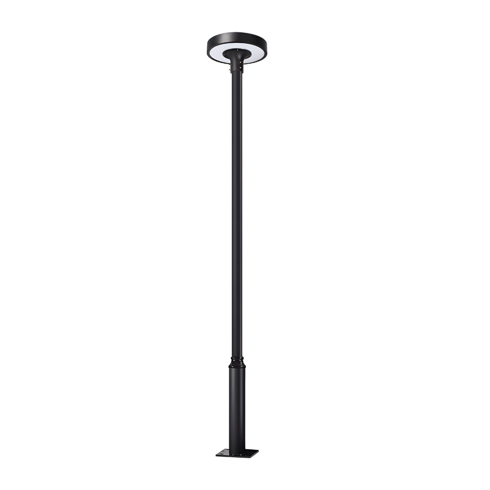 Round Waterproof Smart Remote Control Led Solar Lamp Post Top Lights