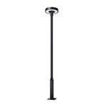 Round Waterproof Smart Remote Control Led Solar Lamp Post Top Lights
