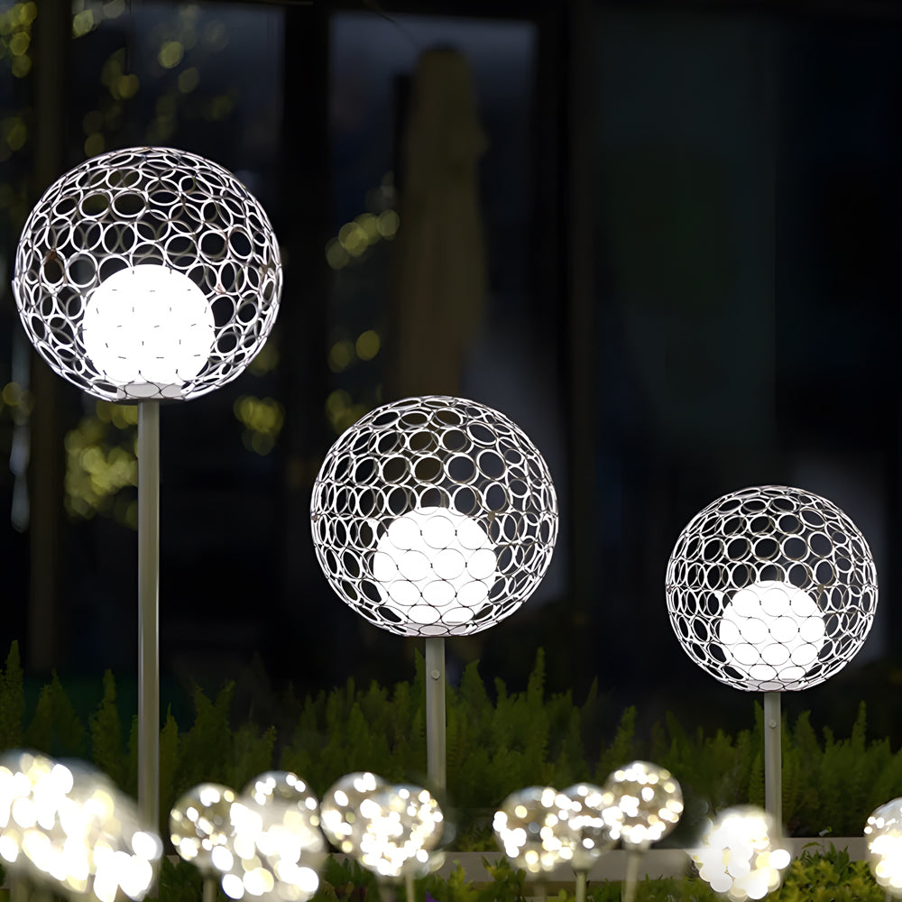1 Light Solar Dandelion Sphere Garden Stakes Outdoor Lights