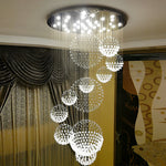Spiral Raindrop Crystal Staircase Chandelier Ha098795