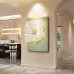 Flowers Three Dimensional Sandstone Painting Usb Remote Decorative Painting