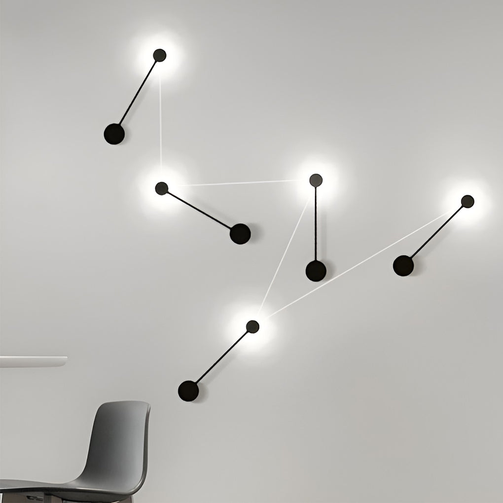 Line Led Black Nordic Wall Art Light