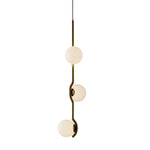 Modern Linear Glass Ball Pendant Light With 3 4 6 Light Black Gold