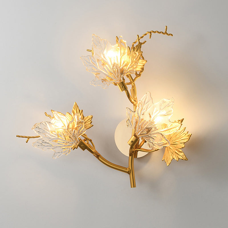 Maple Leaves Glass Wall Lamp Li002587