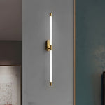 Acrylic Tube Tall Linear Wall Semi Flush Mount Sconce