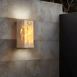 Wabi Sabi Yellow Travertine Led Wall Sconce Square Rectangle