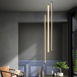 Modern Spiral Multi Strip Chandelier For Staircases
