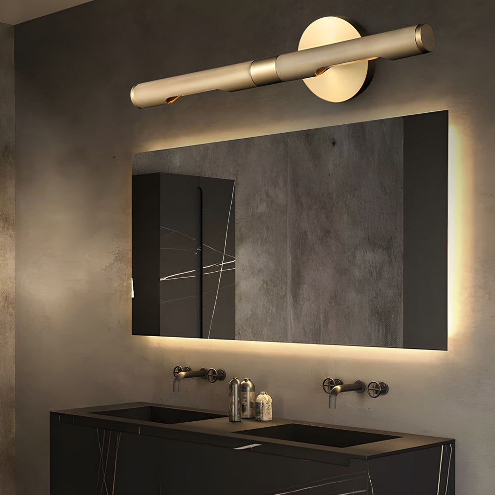 Modern Knurled Texture Led Bathroom Vanity Light Swiveling Head