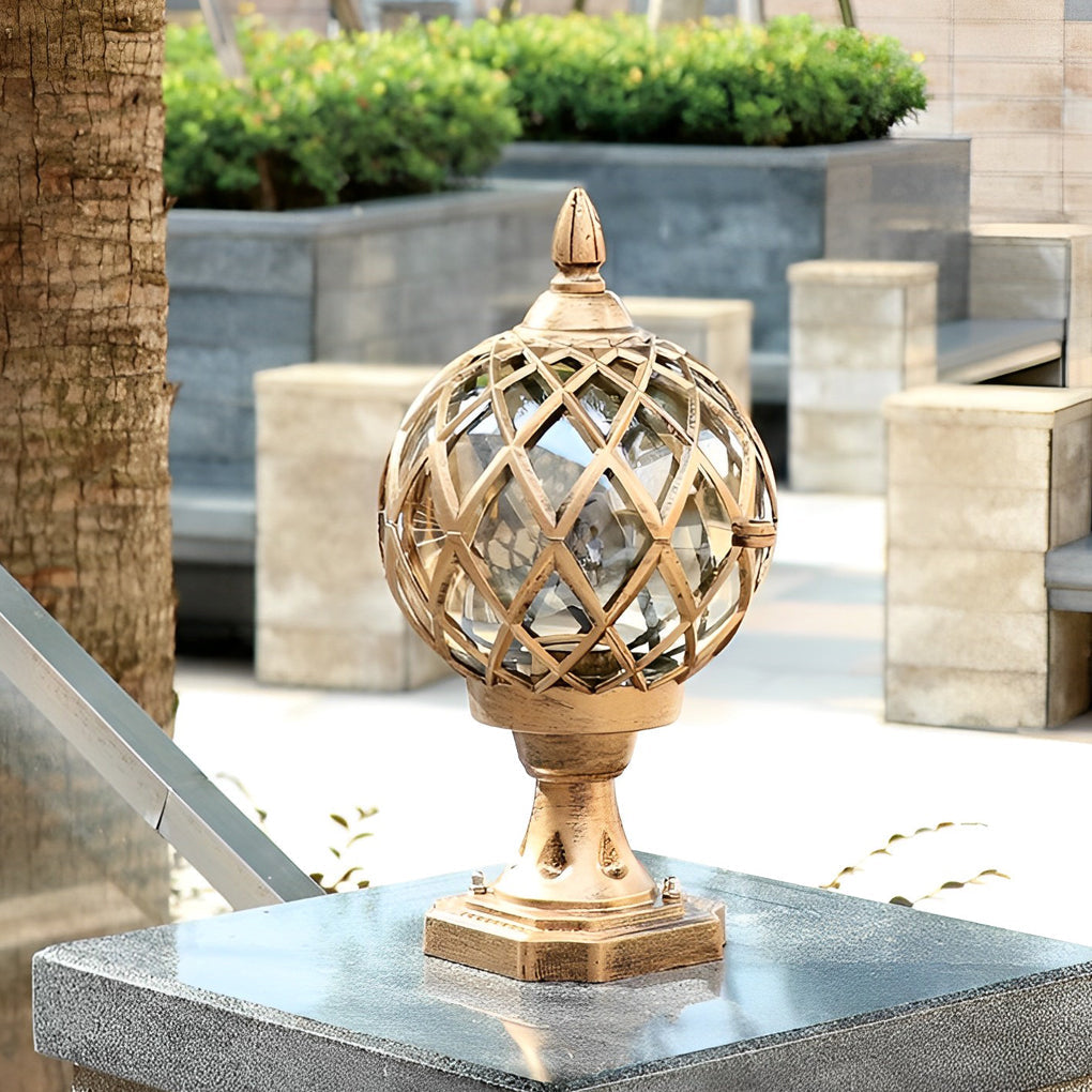 Round Ball Outdoor Fence Post Light Ha080211