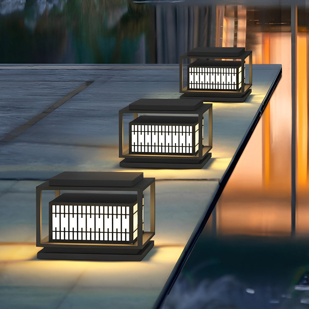 Square Vintage Design Outdoor Pillar Lights Li002112