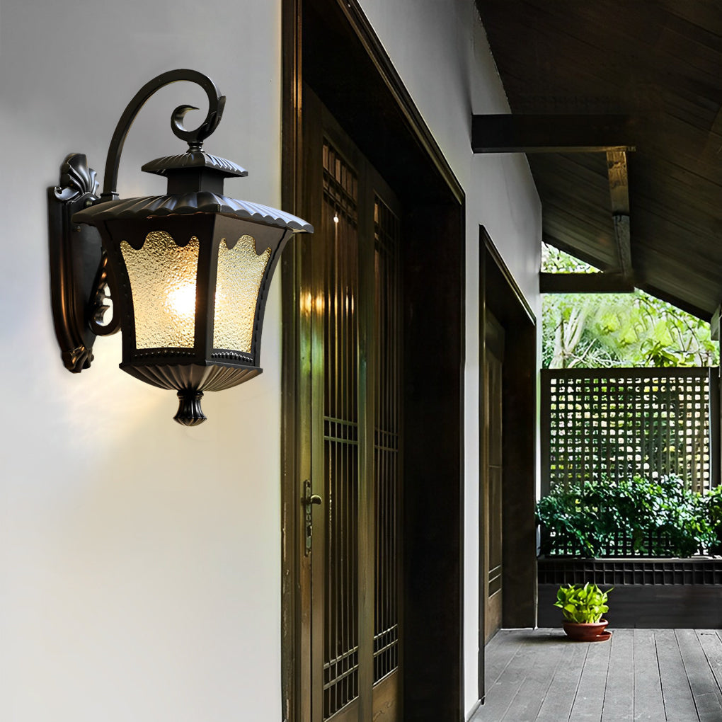 Retro Glass Lantern Wall Lamp Li002250