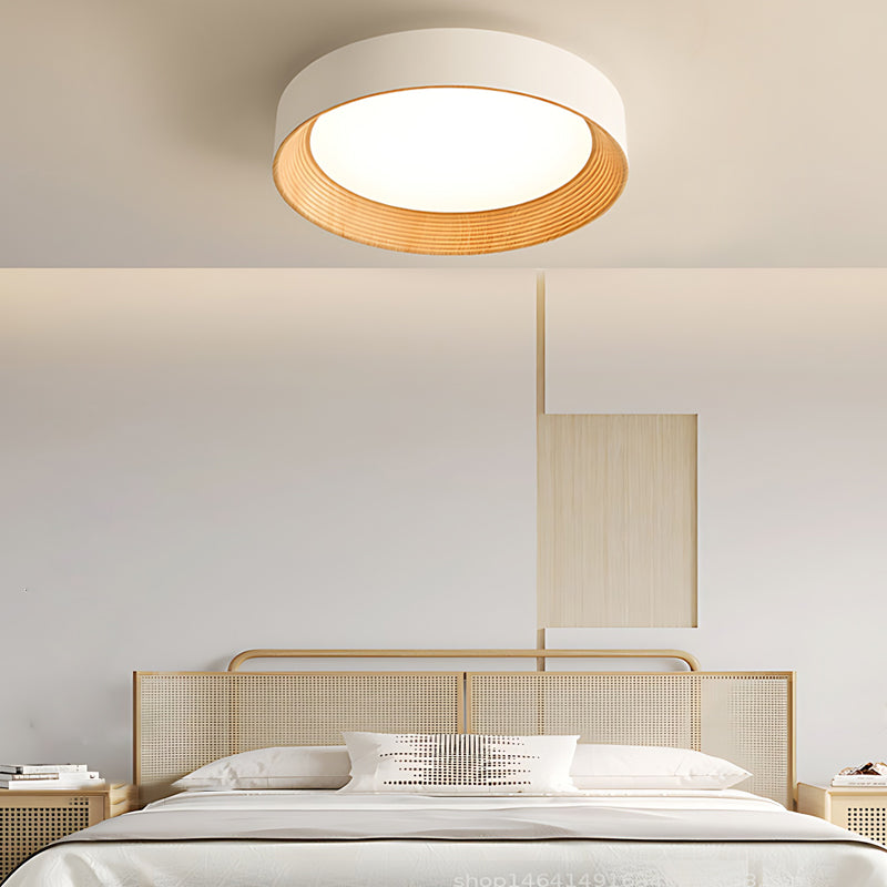 Round Modern Wood Ceiling Light Li002618