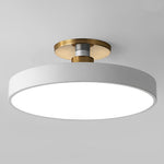 Modern Thick Circular Led Nordic Semi Flush Mount Ceiling Light