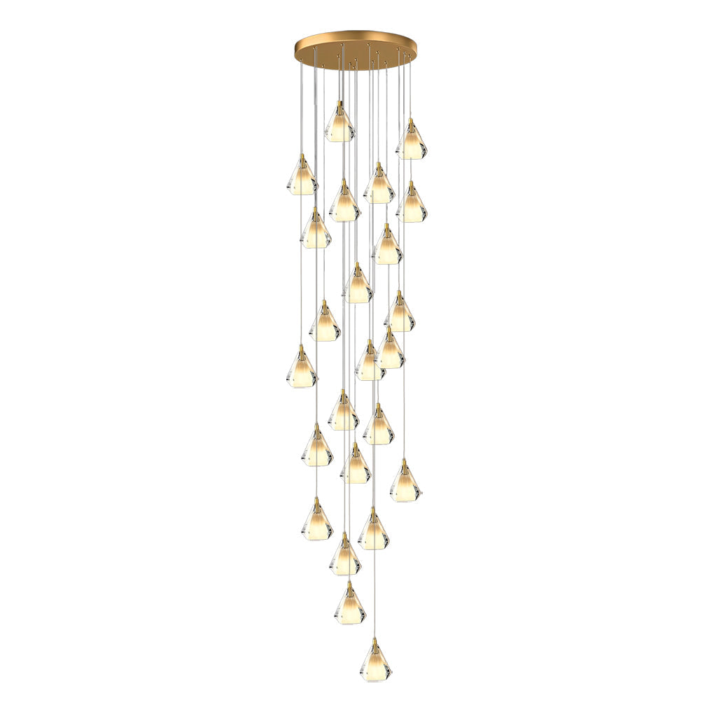 Crystal Shade Staircase Chandelier Ha095068