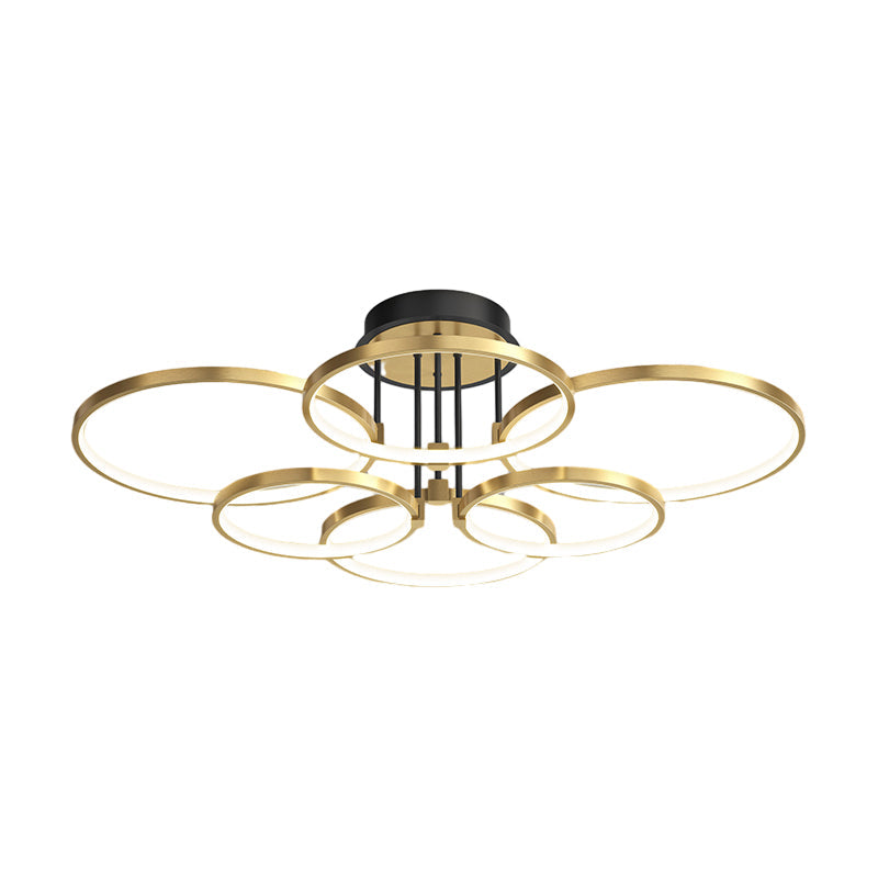 Rings Modern Ceiling Lights With Leather Ha098316