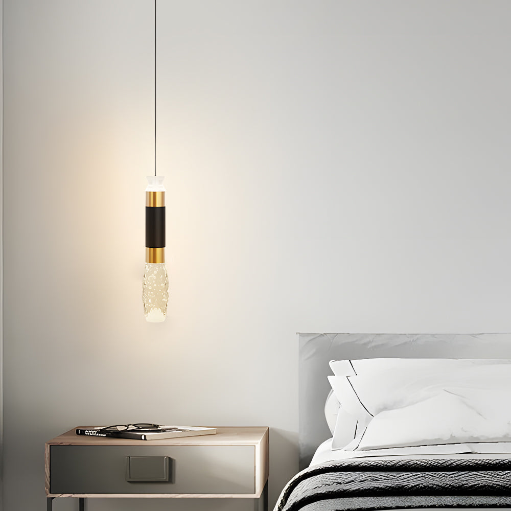Elongated Cylindrical Aluminum 3 Step Dimming Modern Led Pendant Lights