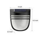 Modern Solar Powered Black Wall Fence Lights 4 Pack
