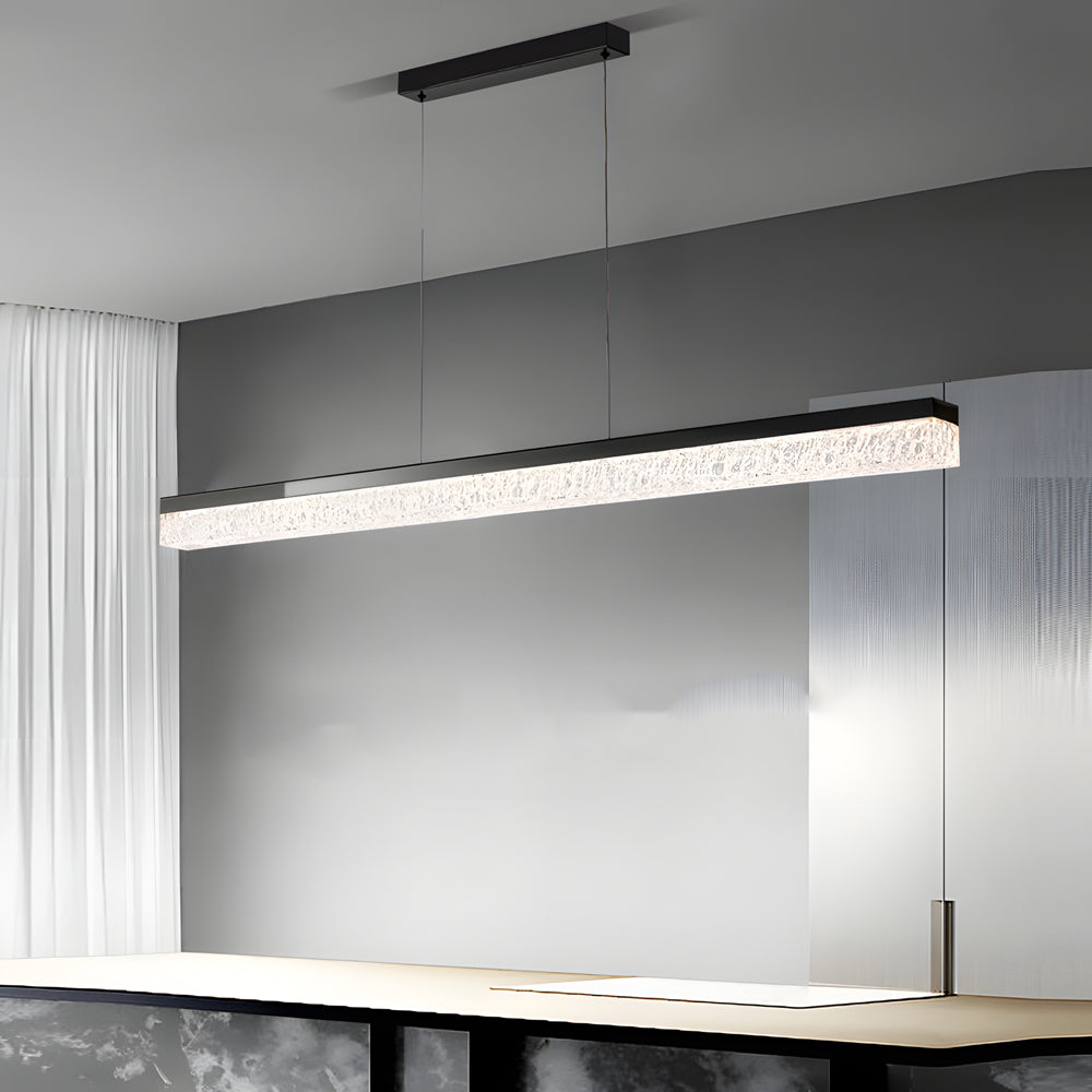 47 24 1 Light Linear Led Dimmable Kitchen Island Pendant Black Bronze