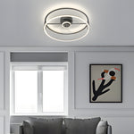 Minimalist Ring Three Step Dimming Led Mute Modern Bladeless Ceiling Fan Lights