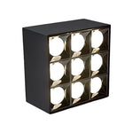 Square Grid LED Downlight Spotlight, 24° Beam, Surface Mount, Modern Architectural Ceiling Light