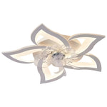 Flower Shaped Three Step Dimming Led Nordic Ceiling Fan Lights