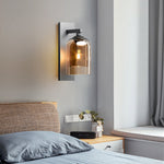 Nordic Minimalist Double-Layer Glass Wall Sconce for Modern Interiors