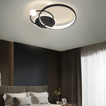 Multi Circle Led Flush Ceiling Light Gold Balck White 1