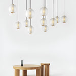 Round Lantern Shaped Glass Led Modern Pendant Light