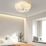 Romantic Flower 3 Step Dimming Led Mute Shaking Head Modern Ceiling Fans